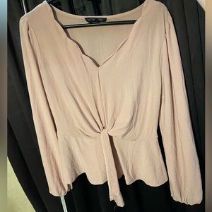 Blush pink! Prefect for valentines with a sweet v neck